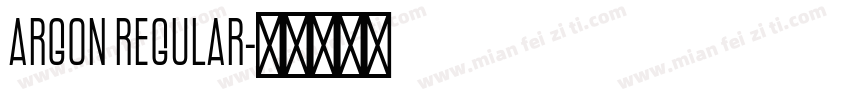 Argon Regular字体转换